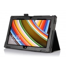 Nokia Lumia 2520 - PU Flip Stand Tablet Protective Cover Case Support Sleep Wake Function - Black